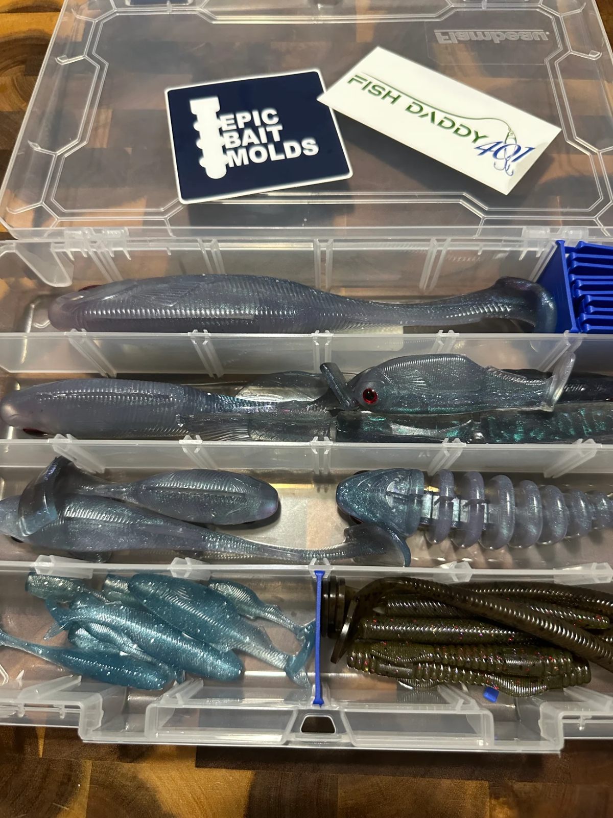 Open Pour Swimbaits and Bait Boxes by Fish Daddy - Soft Swimbaits on Tackle .net