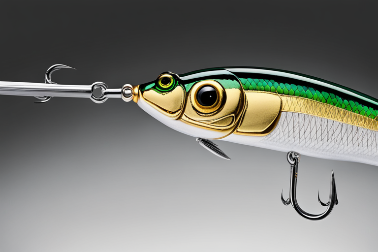 Dark Green Minnow Lure on