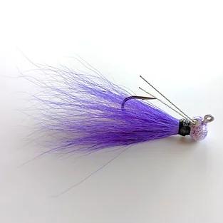 Brian's Purple/White Bucktail FB (1/4oz) Jig