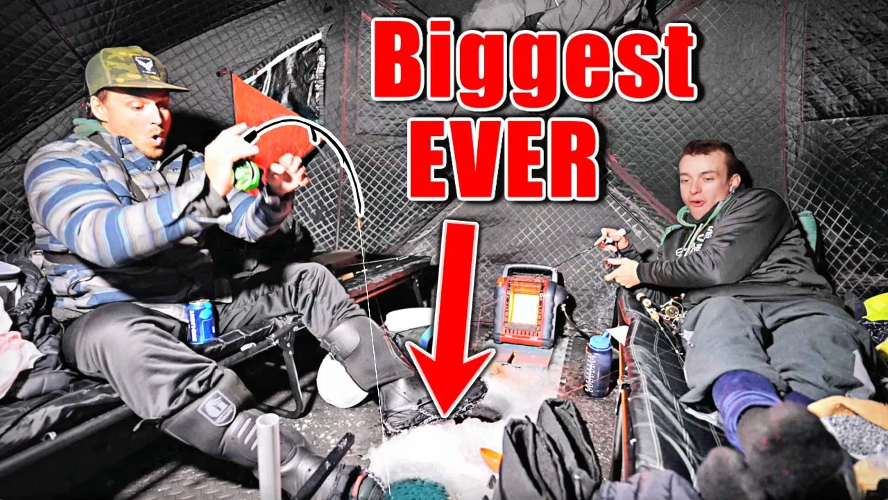Watch Surprise MONSTER Catch while Ice Camping!! (Biggest
