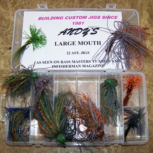 1 2-ounce e series gospel jig andy's custom bass lures Texas Jighead- Plain (Multiple Sizes) Plain 1/4-3/0 the Andys Custom Bass Lures Micro Flash Jig attracts finicky fish with a pulsating skirt that highlights a subtle blend of colors and flash 1 2-ounce e series gospel
